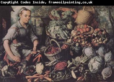Joachim Beuckelaer Market Woman with Fruit,Vegetables and Poultry (mk14)